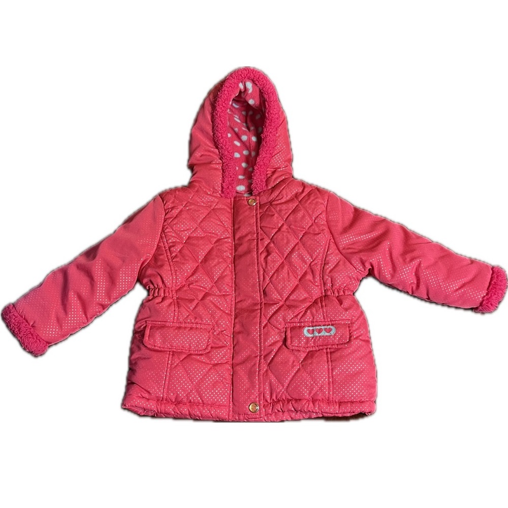 3T kids puffer pink jacket coat Pink Platinum rain snow play